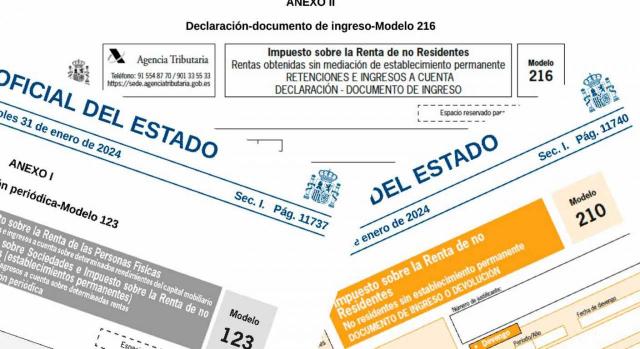 Modificación de los modelos de autoliquidación 123, 210, 211, 213, 216 y de las declaraciones informativas modelos 193 y 296 Novedades en los modelos 123, 193, 210, 211, 213, 216 y 296. Imagen de la cabecera de los tres modelos 123, 216 y 296
